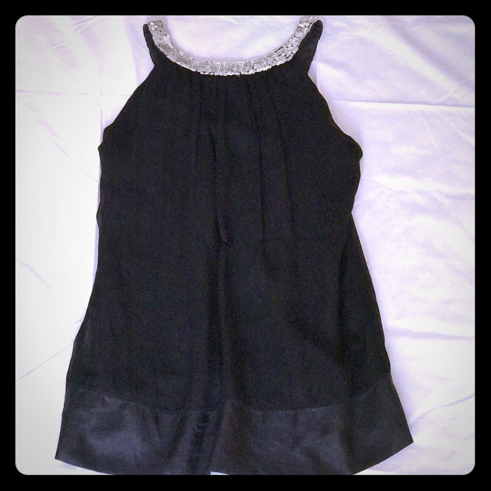 Black dress my tank blouse